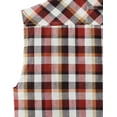 thumbnail image 4 of Hat and Beyond Men's Casual Button Down Sleeveless Plaid Shirts, 4 of 5