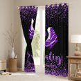 thumbnail image 3 of Manfei Kids Skating Lover Black Out Curtains, Black Purple Sequin Print Curtains Pack of 2 (42x63 Each), Modern Sports Lover Bedroom Curtains, Curtains and Drapes Room Decor, 3 of 6