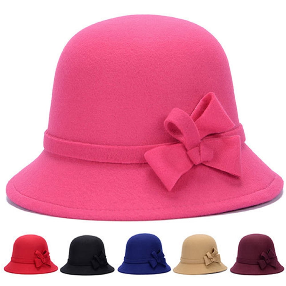 Travelwant Womens Bucket Cloche Hat Gatsby Winter Wool Crushable Bowler