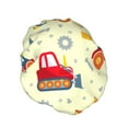 thumbnail image 2 of Kdxio Heavy Equipment Print Shower Cap for Women,Elastic and Reusable,Double Waterproof Layers Bathing Hat, 2 of 9