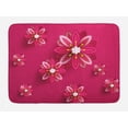 thumbnail image 1 of Floral Bath Mat, Oriental Asian Sakura Tree Flowers Ornament Design Traditional Spring Seasonal Pattern, Non-Slip Plush Mat Bathroom Kitchen Laundry Room Decor, 29.5 X 17.5 Inches, Pink, Ambesonne, 1 of 2