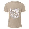 thumbnail image 4 of Sngxgn Mens Casual Slim Fit Short Sleeve T-Shirts Soft Lightweight Crew-Neck(Khaki,XXXL), 4 of 4