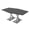Asian Night w/Silver Base no Electric, variant on 6 Person Hexagon Conference Table With X Shaped Base And Electric Unit