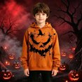 thumbnail image 2 of WhouRiu Boys Girls Halloween Graphic Pullover Hoodies Kids Unisex Autumn Hooded Sweatshirt, 2 of 6