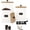 White, variant on Kitchen Canisters for Countertop Set of 3, Airtight Canisters Sets for the Kitchen Counter with Lid, Metal Farmhouse Food Storage Containers Jars for Flour Sugar Coffee Tea Spice (Black)