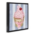 thumbnail image 3 of Stupell Industries Pastel Cupcake with Bow Black Framed Floater Canvas Wall Art design by Lori Mosley, 25 x 25, 3 of 9