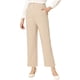 thumbnail image 1 of Pantalones de Negocios Elegantes INSPIRE CHIC para Mujer con Cintura Elástica y Decoración de Botón, Pantalones Rectos de Trabajo Beige XL, 1 of 5