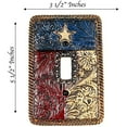 thumbnail image 2 of Urbalabs Texas Flag Star Rustic Western Decorative Light Switch Outlet Wall Plate Covers Antique Country Home Rustic Light Switch Covers Single Double 2 Gang Switch Plates (Single Light Switch), 2 of 7