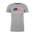 thumbnail image 2 of American Flag Bear, Men's 4th of July Shirts, Graphic Tee shirts for Men - Heather Grey MH200PATRIOT S1 S, 2 of 3