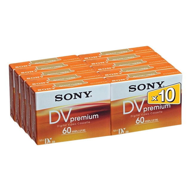 Cinta de casete Mini DV Sony Premium, 60 minutos, 10 unidades, DVM60PR4J