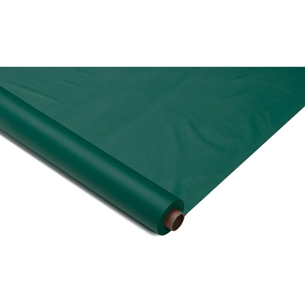 Exquisite 300 ft Dark Green Plastic Tablecloth Rolls 300 ft X 40in