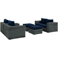 thumbnail image 2 of Modway Summon 5 Piece Outdoor Patio Sunbrella® Sectional Set in Canvas Navy, 2 of 8