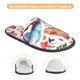 thumbnail image 3 of Balery Flowers Birds And Butterflies Pantuflas de Casa de Felpa Silenciosas con Diseño Estampado, Zapatillas Cómodas Antideslizantes de Algodón para Interior-Medium, 3 of 8