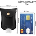 thumbnail image 2 of Botella exprimible portátil, botella de viaje de plástico a prueba de fugas vacía con llavero de cuero para desinfectante de manos, aceite esencial, clips de botella recargables en bolsa de pañales Zhivalor  WMZL-1903, 2 of 7