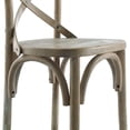 thumbnail image 3 of Modway Gear 39.5" Modern Style Elm Wood Counter Stool in Gray Finish, 3 of 10
