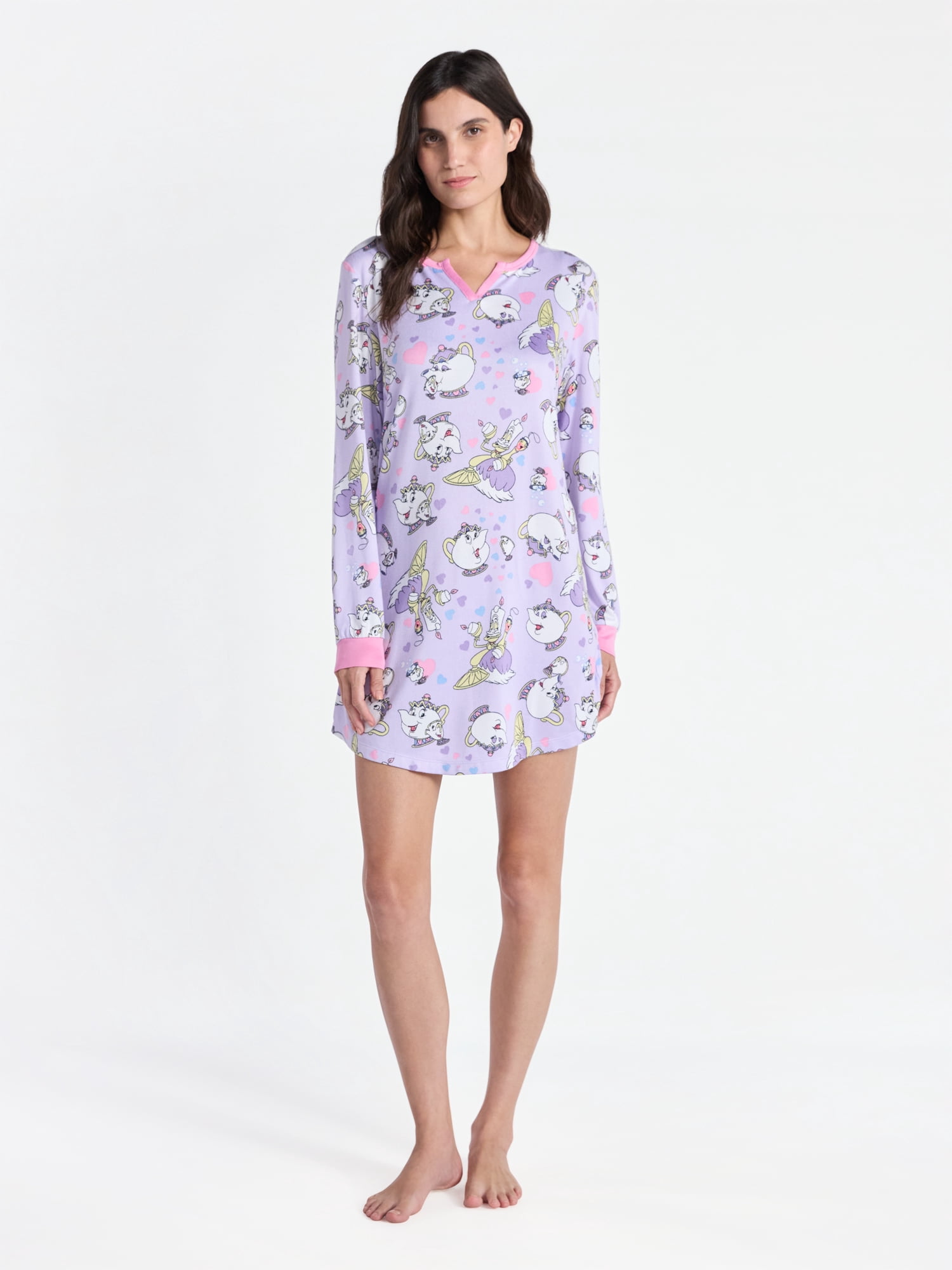 Disney Beauty and the Beast Women's Valentine's Day Sleepshirt, Sizes XS-3X