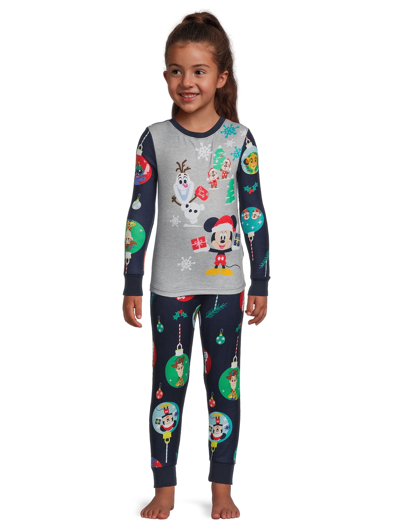 Disney's 100th Anniversary Unisex Kids Matching Family Pajamas Set, 2-Piece, Sizes 6-12