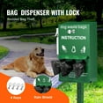 thumbnail image 4 of Dog Poop Bag Dispenser with Hand Wash Bottle, Lockable Outdoor Dog Waste Bag Holder with 600 Waste Bags, Stake, Pole, Fence & Wall Mounted Dog Poop Bag Storage, Pet Waste Station for Porch, Lawn, 4 of 6