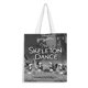 thumbnail image 1 of Spooky Skeleton Family Dancing Bolso de tela con estampado de lienzo para mujer, bolsa de compras reutilizable y estética, con cremallera interior, regalo para mujer,40*45cm., 1 of 6