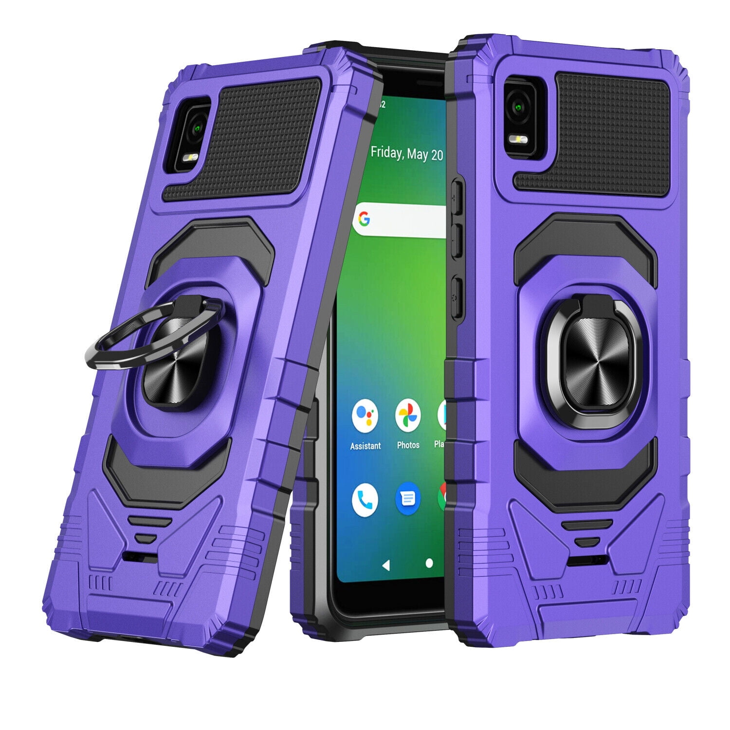 For AT&T Calypso 3 / Cricket Debut Smart Dropproof Shockproof Kickstand