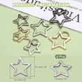 thumbnail image 2 of Uxcell 4 Pcs Star Shaped Spring Keychain Clip Metal 1.6 Inch Snap Hook Holder Trigger Key Holder Clips for Keychains Bags Purse Handbags DIY Crafts, Silver, 2 of 5