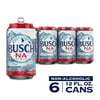 Busch Non Alcoholic Beer, 6 Pack 12 fl. oz. Aluminum Cans, 0.4% ABV, Domestic