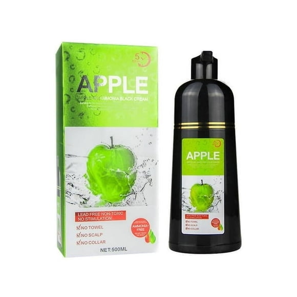 Crème Colorante Naturelle pour Cheveux Teinture Noire pour Cheveux Colorants à la Pomme pour Femmes Hommes