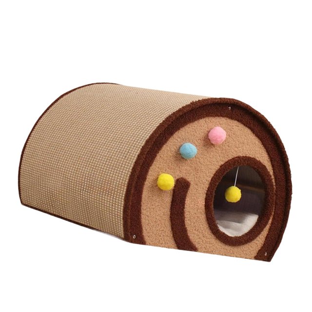 Nido para gatos semicerrado, escondite cómodo, resistente a los arañazos, cama extraíble para mascotas, cueva para gatos, casa para cachorros, perros
