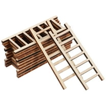 NICEXMAS Fairy Garden Wooden Ladder Ornaments Wood 20Pcs