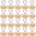 thumbnail image 1 of Place Card Holder Wooden: 20PCS Mini Photo Note Clip Holder Wire Picture Holder, 1 of 10