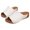 White, variant on NOKIO Light Weight Slippers for Women Slip on Beach Slope Heel Slippers Hollow Casual Slippers Slope Bottom Shoes Retro Sandals