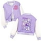 thumbnail image 1 of Moonsky Cantante P0p Den-en de béisbol cortos para niños y niñas a de chicos coreanos HUNTR/X Saja Chaqueta bomber con para niños Chaqueta Abrigo de béisbol de manga larga Morado 130, 1 of 2