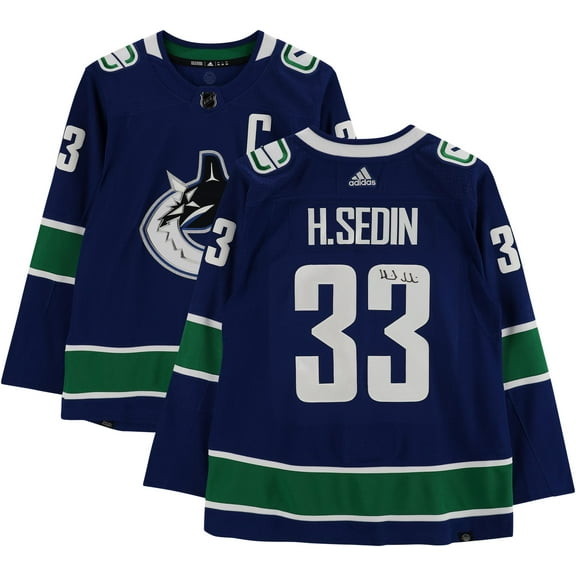 Henrik Sedin Vancouver Canucks Autographed Blue Adidas Authentic Jersey - Fanatics Authentic Certified