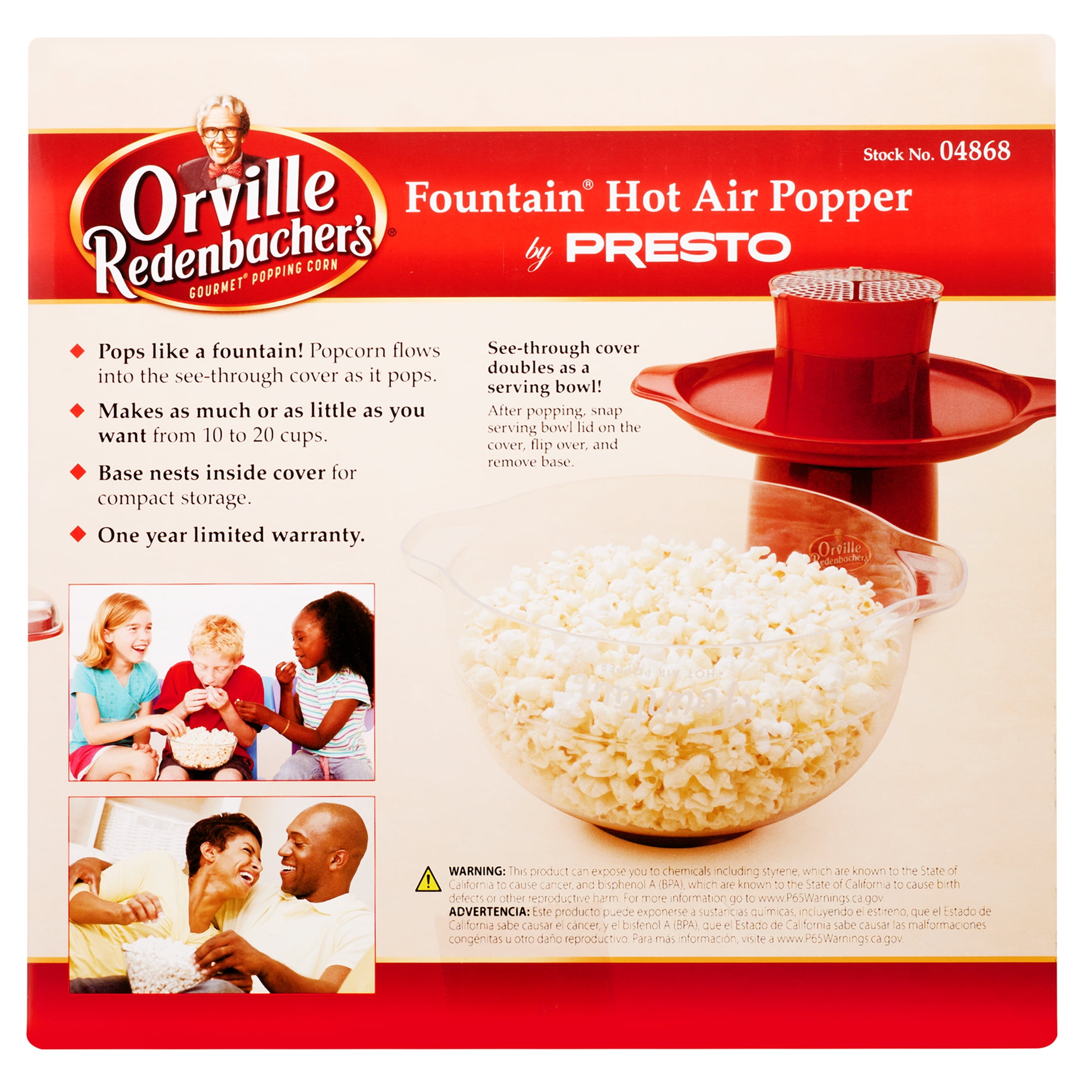 Presto 04821 Orville Redenbachers® Hot Air Popper