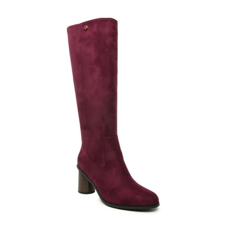 

C. Wonder Women s Microsuede Knee High Heeled Boot