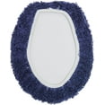 thumbnail image 4 of Better Trends 18"x20" Premium Toilet Lid Cover 100% Cotton Tufted Bathroom Rug Water Absorbent Reversible Machine Washable Navy - Edge Collection, 4 of 4