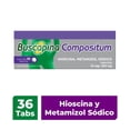 thumbnail image 1 of Tabletas Buscapina Compositum con Hioscina 10 mg / Metamizol Sódico 250 mg 36 Tabletas. Vía de Administración Oral., 1 of 4