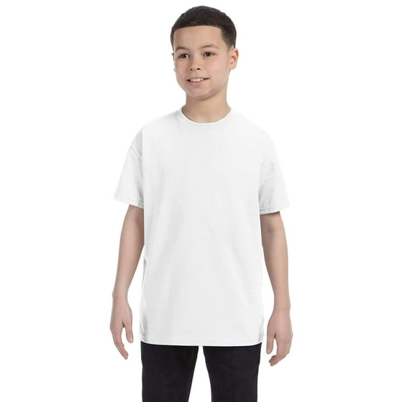 Gildan G500B Heavy Cotton Youth T Shirt, White, S, Pack Of 6, T-Shirts