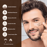 Men's Face Scrub, Deep Cleansing, Removing Blackheads, Facial Scrub for Men Pre-Shave Soften (4.23 oz)