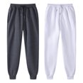 thumbnail image 4 of JIUKE Joggers for Women Casual Drawstring High Waisted Solid Color Warm Running Sweatpants 2 Pack Size XXL, 4 of 9