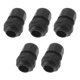 thumbnail image 1 of Glands de cable M16x1.5 Unique Bargains 10mm / 0.39" Junta impermeable de apriete de tubo recto PA66 Nylon Negro 5 Pcs, 1 of 1