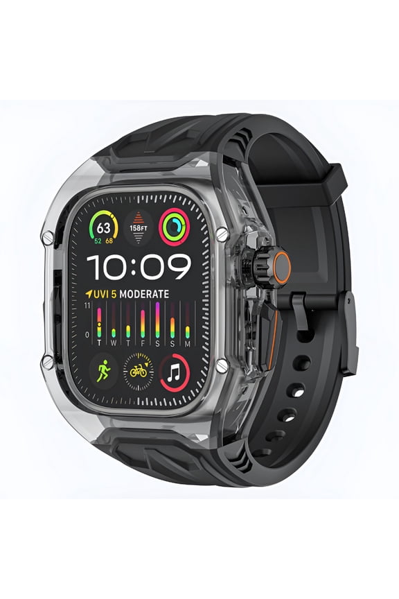 2026 New Bands Case Compatible with Watch Ultra 2/1 49Mm, for Sports, Outdoor, Casual Sport Series Rugged Cover Strap Military Protective Bumper for 49Mm for Men Women, Black