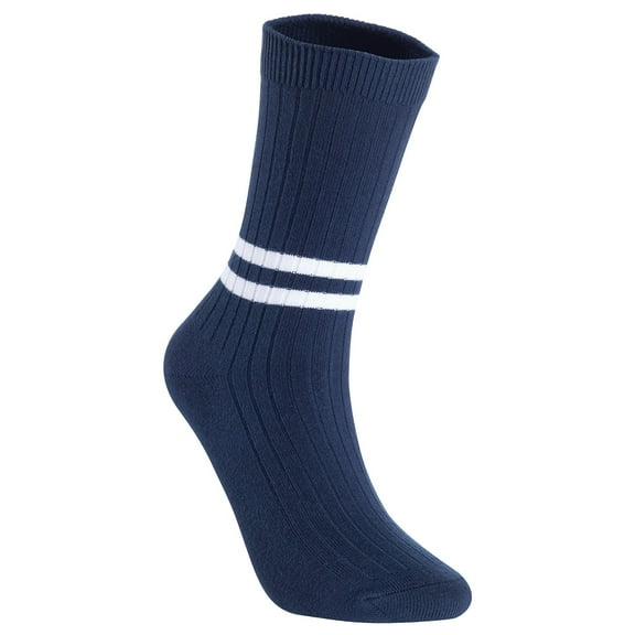Lian LifeStyle Attractive Women's 1 Pair Mid Calf Cotton Socks, HR1790, Size 6-9, Color Navy