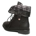 thumbnail image 3 of Top Modal SR-01 Women's Mid Calf Low Heel Lace Up Fold Down Military Combat Boots, 3 of 4
