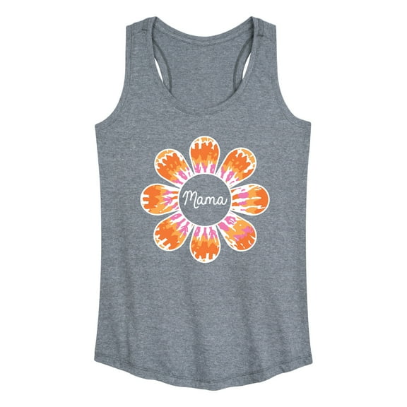 Instant Message - Tie Dye Flower Mama - Women's Racerback Tank Top