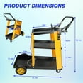 thumbnail image 2 of Tool Storage Cart Multi Function 3 tier Welding Cart. gas bottle and accessory storage.Welding Heavy Duty Cart for Tig Mig Welder and Plasma Cutter with Upgrade Handles and Increase Storage Space, 2 of 26