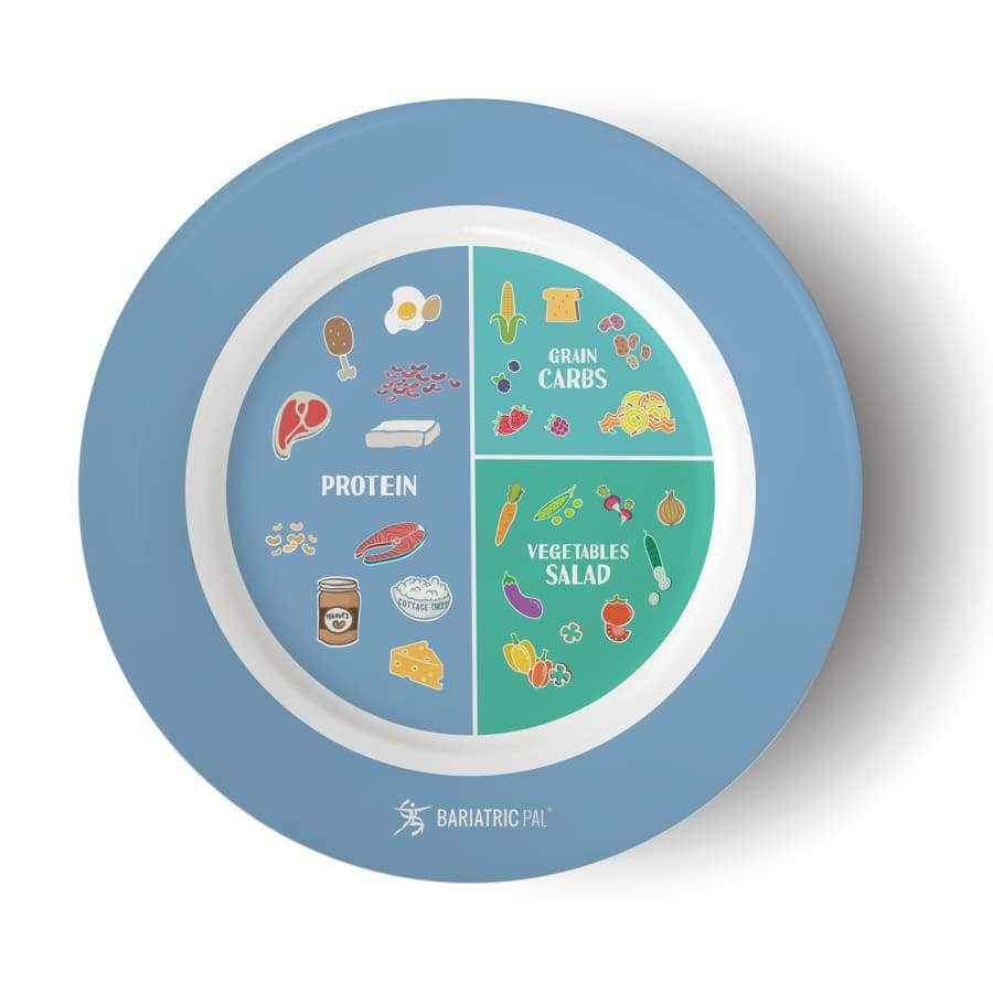 Bariatric Portion Control Plate by BariatricPal 2.0 Blue Size One Pack