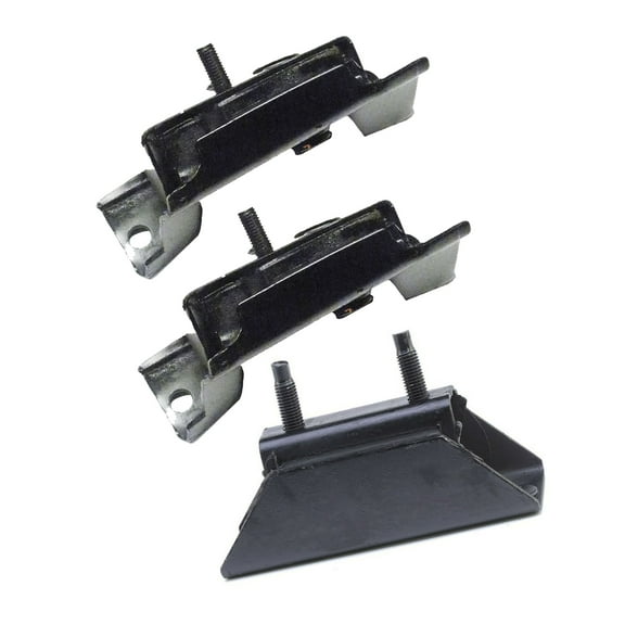 CF Advance Compatible with 87-93 Ford Bronco F150 F250 F350 5.0L 5.8L Engine Motor and Transmission Mount Set 3PCS 2557 2564x2 1987 1988 1989 1990 1991 1992 1993