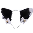 thumbnail image 2 of Diadema con orejas de gato peludas de peluche para cosplay para niña, accesorio para disfraz, 2 of 8