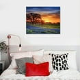 thumbnail image 5 of Nawypu Canvas Wall Art for Living Room Bedroom Texas Landscape Scenery Sunrise Dawn Rural Scene Springtime Big Large Wall Art Decor Framed Painting Wall Pictures Prints Artwork Office, 5 of 5